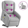 Poltrona elevatória de massagens - Poltrona relax tecido cinzento-nublado