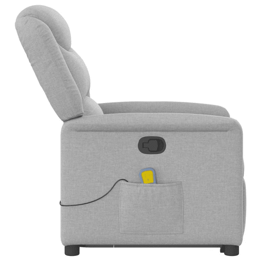 Poltrona elevatória de massagens - Poltrona relax tecido cinzento-nublado Poltrona elevatória de massagens - Poltrona relax tecido cinzento-nublado