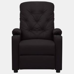Poltrona reclinável - Poltrona relax couro artificial preto
