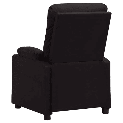 Poltrona reclinável - Poltrona relax couro artificial preto Poltrona reclinável - Poltrona relax couro artificial preto