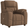 Poltrona de massagens reclinável - Poltrona relax tecido castanho