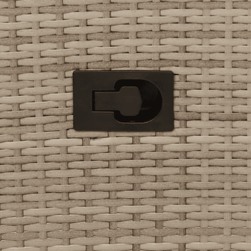 3 pcs conjunto bistrô - cadeiras de jardim - Cadeiras de exterior com almofadões vime PE bege