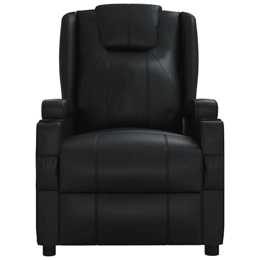 Poltrona reclinável - Poltrona relax couro artificial preto