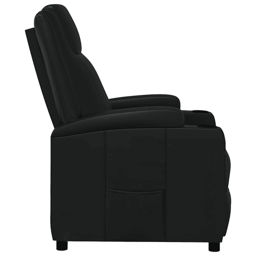 Poltrona reclinável - Poltrona relax couro artificial preto