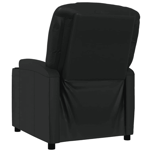 Poltrona reclinável - Poltrona relax couro artificial preto