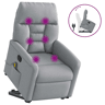 Poltrona reclinável massagens - Poltrona relax tecido cinzento-claro