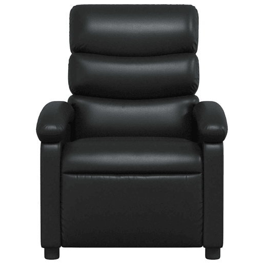 Poltrona reclinável - Poltrona relax couro artificial preto