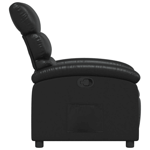 Poltrona reclinável - Poltrona relax couro artificial preto