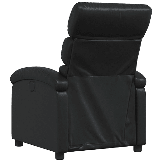 Poltrona reclinável - Poltrona relax couro artificial preto