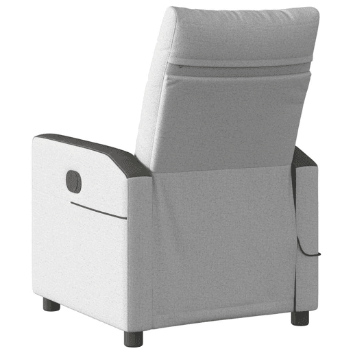 Cadeira de massagem reclinável - Poltrona relax tecido cinzento