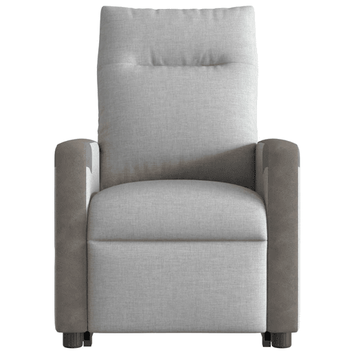 Poltrona elétrica elevatória massagens - Poltrona relax tecido cinzento-nublado