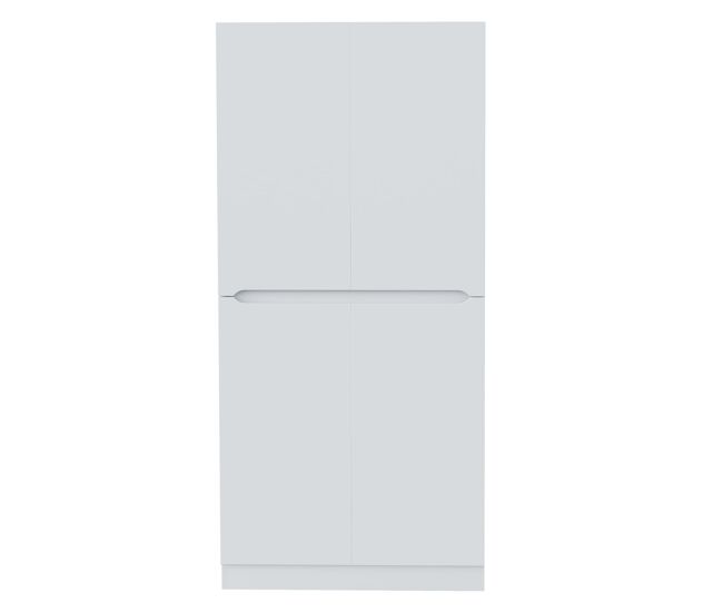 Armario ropero 70x40x170 cm - doble puerta con pequeño compartimento de almacenamiento - blanco