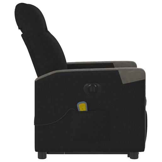 Poltrona elétrica elevatória massagens - Poltrona relax tecido preto Poltrona elétrica elevatória massagens - Poltrona relax tecido preto