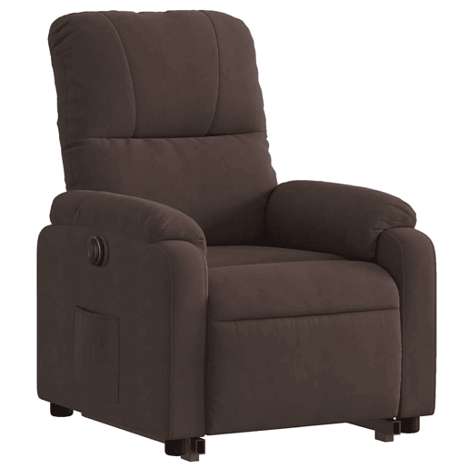 Poltrona reclinável - Poltrona relax elétrica microfibra castanho