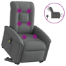 Poltrona elétrica elevatória massagens - Poltrona relax tecido cinzento-escuro