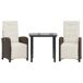 3 uds Sillas de jardín reclinables - Sillas de exterior 3 uds Sillas de jardín reclinables - Sillas de exterior Beige