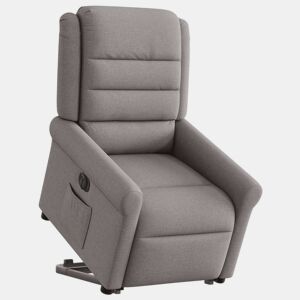 Poltrona reclinável - Poltrona relax elétrica cinza-acastanhado