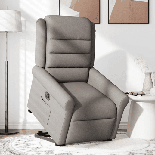 Poltrona reclinável - Poltrona relax elétrica cinza-acastanhado