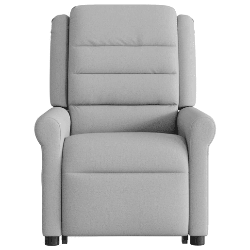 Poltrona elevatória de massagens - Poltrona relax tecido cinzento-nublado