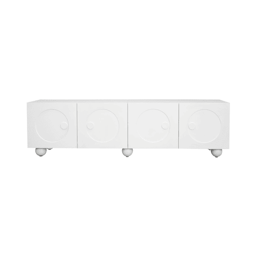 Móvel de TV 180x38 cm - Design moderno e baixo - Branco