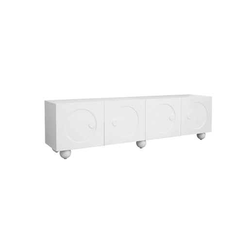Móvel de TV 180x38 cm - Design moderno e baixo - Branco