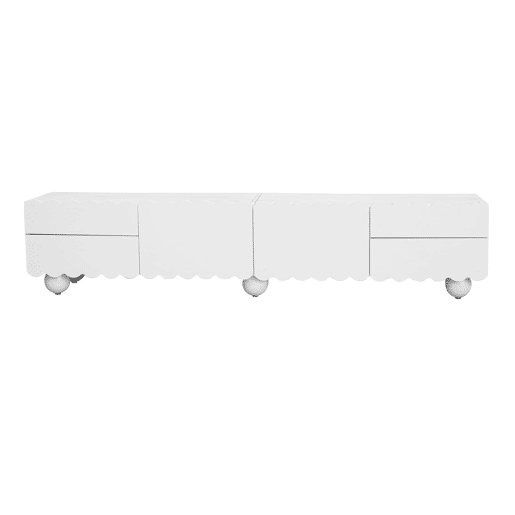 Móvel de TV 175x38 cm - Design moderno, baixo, elegante - Branco