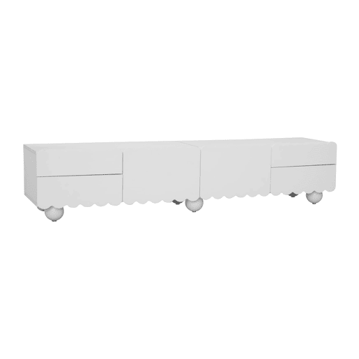 Móvel de TV 175x38 cm - Design moderno, baixo, elegante - Branco