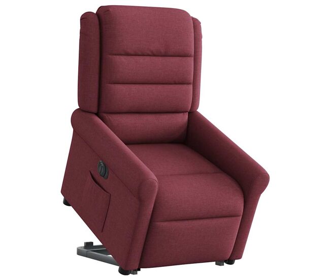 Sillón eléctrico reclinable elevable - sillón relax de tela rojo tinto