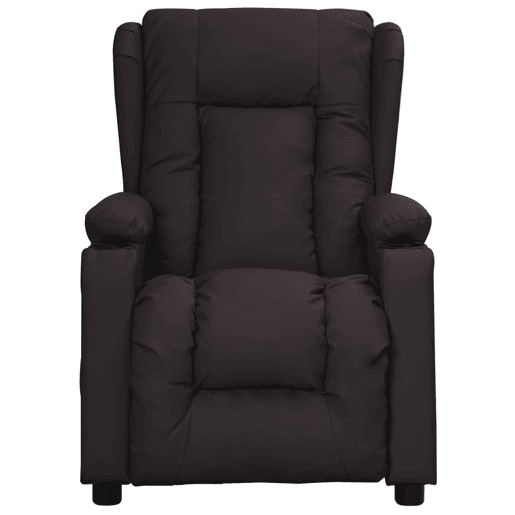 Poltrona reclinável - Poltrona relax couro artificial preto