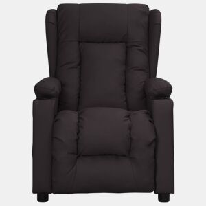 Poltrona reclinável - Poltrona relax couro artificial preto