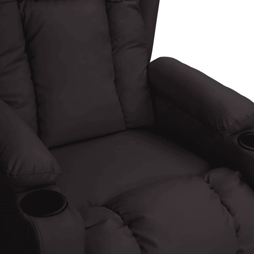 Poltrona reclinável - Poltrona relax couro artificial preto