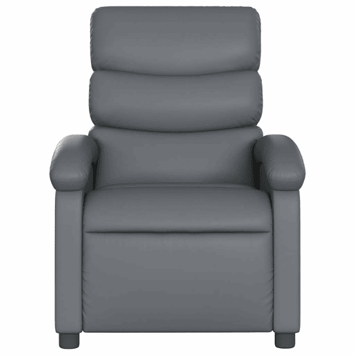 Poltrona reclinável - Poltrona relax couro artificial cinzento Poltrona reclinável - Poltrona relax couro artificial cinzento