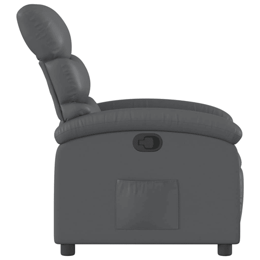Poltrona reclinável - Poltrona relax couro artificial cinzento Poltrona reclinável - Poltrona relax couro artificial cinzento