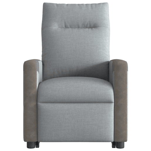 Poltrona reclinável massagens - Poltrona relax tecido cinzento-claro