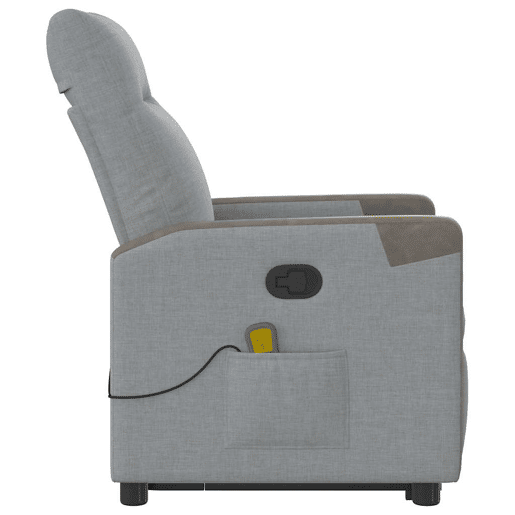 Poltrona reclinável massagens - Poltrona relax tecido cinzento-claro
