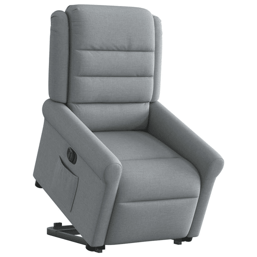 Poltrona reclinável - Poltrona relax elétrica tecido cinzento-claro