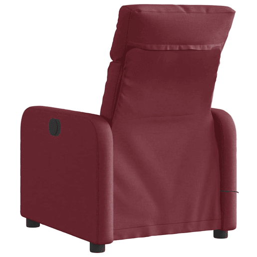 Poltrona reclinável de massagens - Poltrona relax elétrica tecido vermelho tinto