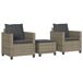 Conjunto de Sillas y mesita de jardín - Muebles de jardín Conjunto de Sillas y mesita de jardín - Muebles de jardín Gris