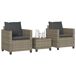 Conjunto de Sillas y mesita de jardín - Muebles de jardín Conjunto de Sillas y mesita de jardín - Muebles de jardín Gris