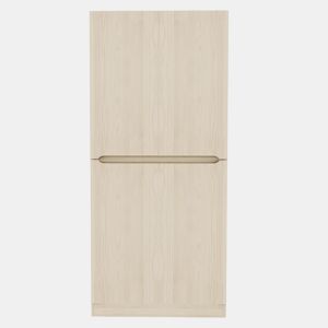 Armário roupeiro 70x40x170 cm - Porta dupla com pequeno compartimento - Cor madeira