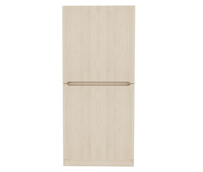 Armario ropero 70x40x170 cm - doble puerta con pequeño compartimento - color madera