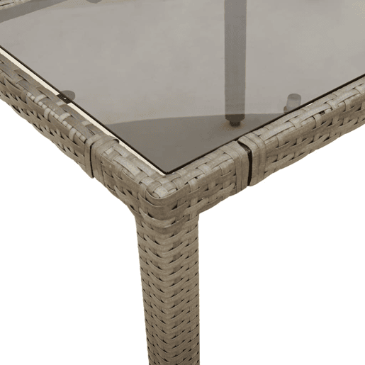 3 pcs conjunto bistrô - cadeiras de jardim - Cadeiras de exterior com almofadões vime PE cinza 3 pcs conjunto bistrô - cadeiras de jardim - Cadeiras de exterior com almofadões vime PE cinza