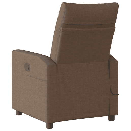 Poltrona de massagens reclinável - Poltrona relax tecido castanho