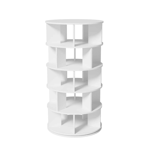 Estante para sapatos 115x60 cm - Ângulo giratório, 5 níveis - Branco