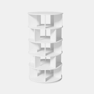 Estante para sapatos 115x60 cm - Ângulo giratório, 5 níveis - Branco