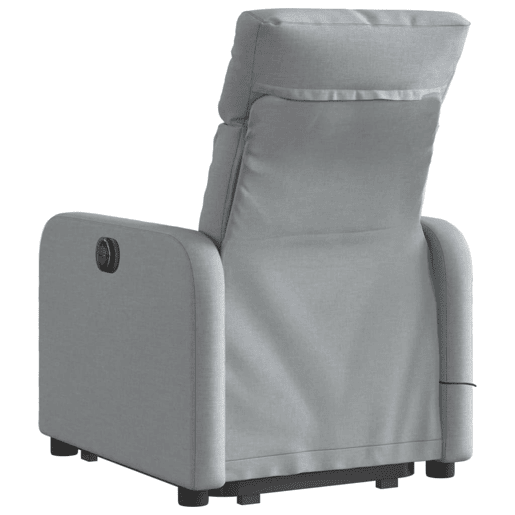 Poltrona reclinável massagens - Poltrona relax tecido cinzento-claro