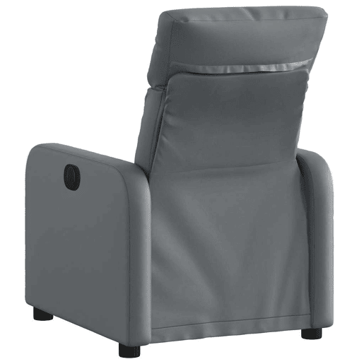 Poltrona reclinável - Poltrona relax couro artificial cinzento Poltrona reclinável - Poltrona relax couro artificial cinzento