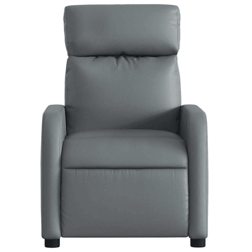Poltrona reclinável - Poltrona relax couro artificial cinzento Poltrona reclinável - Poltrona relax couro artificial cinzento