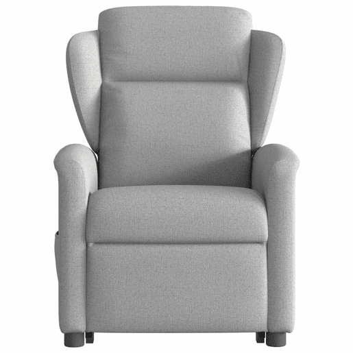 Poltrona elevatória de massagens - Poltrona relax tecido cinzento-nublado