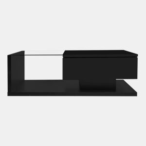 Mesa de centro - CaracterÃsticas de alto brilho, com vidro e efeito LED - Preto